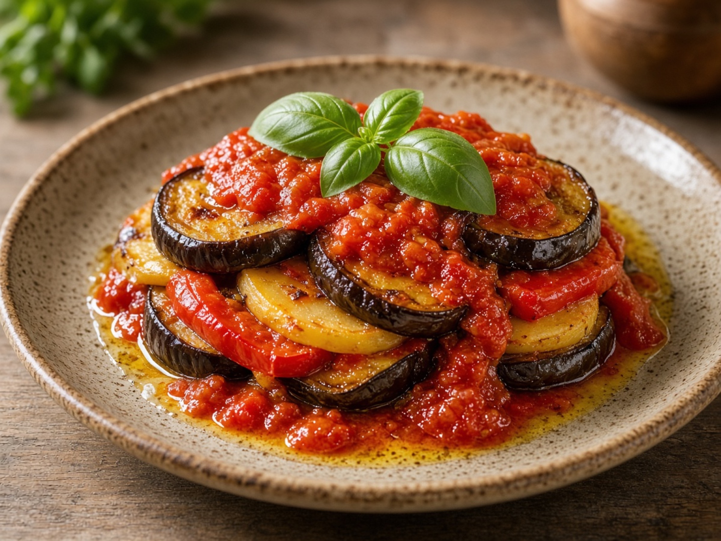 Tumbet mallorquín de verduras asadas